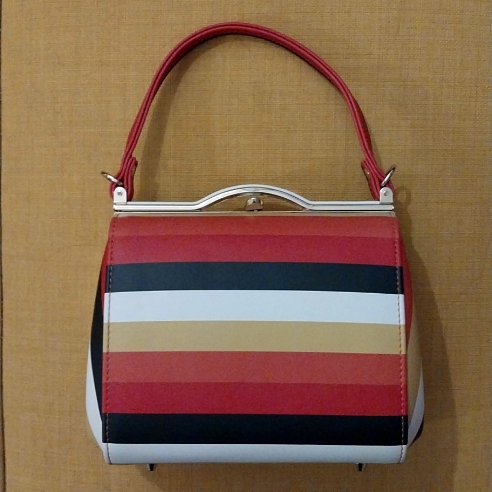 Striped Modcloth 1960s Box Bag